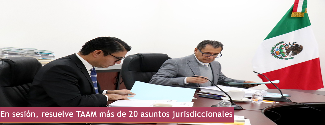 En sesión, resuelve TAAM más de 20 asuntos jurisdiccionales